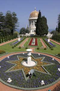 The Baha'i temple and gardens in Haifa, Israe